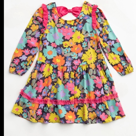finding foxtale Other - Finding Foxtale Floral Dress with a pink bow size 4